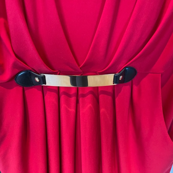 Joseph Ribkoff Red Formal Capped Sleeve Dress Size 10 C007 - Picture 14 of 16